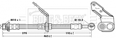 BBH6742 BORG & BECK Тормозной шланг (фото 1)