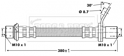 BBH6751 BORG & BECK Тормозной шланг (фото 1)