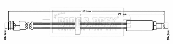 BBH6776 BORG & BECK Тормозной шланг (фото 1)