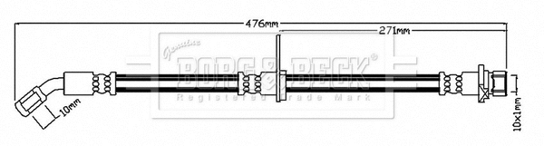 BBH6782 BORG & BECK Тормозной шланг (фото 1)