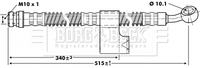 BBH6799 BORG & BECK Тормозной шланг (фото 1)
