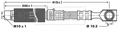 BBH6826 BORG & BECK Тормозной шланг (фото 1)
