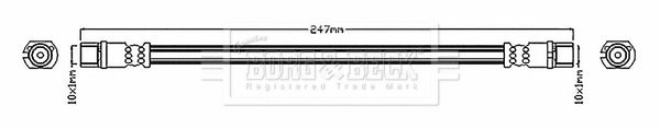 BBH6827 BORG & BECK Тормозной шланг (фото 1)