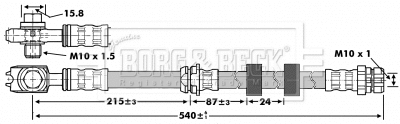 BBH6851 BORG & BECK Тормозной шланг (фото 1)