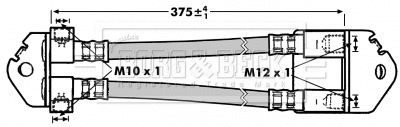 BBH6998 BORG & BECK Тормозной шланг (фото 1)