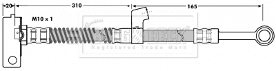BBH7035 BORG & BECK Тормозной шланг (фото 1)