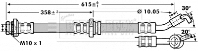 BBH7136 BORG & BECK Тормозной шланг (фото 1)