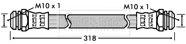BBH7246 BORG & BECK Тормозной шланг (фото 1)