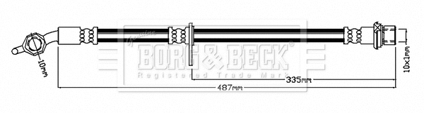 BBH7269 BORG & BECK Тормозной шланг (фото 1)