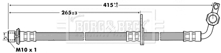 BBH7280 BORG & BECK Тормозной шланг (фото 1)