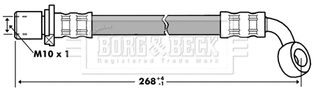 BBH7284 BORG & BECK Тормозной шланг (фото 1)