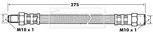 BBH7296 BORG & BECK Тормозной шланг (фото 1)