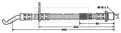 BBH7329 BORG & BECK Тормозной шланг (фото 1)
