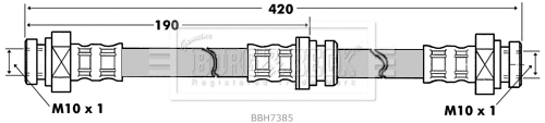 BBH7385 BORG & BECK Тормозной шланг (фото 1)