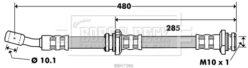 BBH7386 BORG & BECK Тормозной шланг (фото 1)