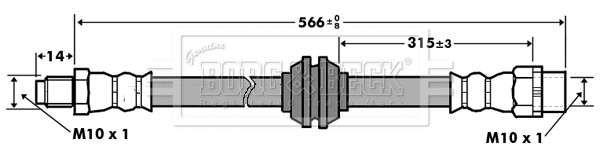 BBH7395 BORG & BECK Тормозной шланг (фото 1)