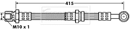 BBH7400 BORG & BECK Тормозной шланг (фото 1)