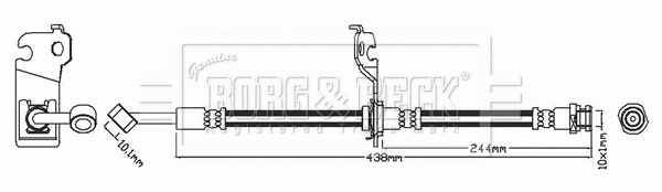 BBH7471 BORG & BECK Тормозной шланг (фото 1)