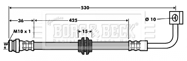 BBH7474 BORG & BECK Тормозной шланг (фото 1)