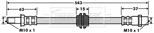 BBH7497 BORG & BECK Тормозной шланг (фото 1)