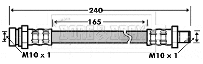 BBH7507 BORG & BECK Тормозной шланг (фото 1)