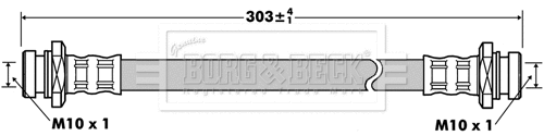 BBH7524 BORG & BECK Тормозной шланг (фото 1)