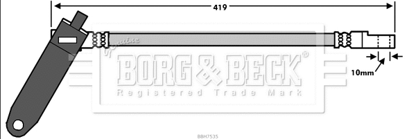 BBH7535 BORG & BECK Тормозной шланг (фото 1)