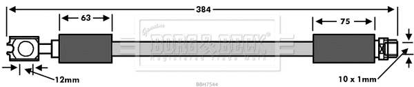 BBH7544 BORG & BECK Тормозной шланг (фото 1)