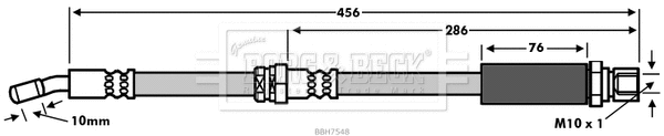 BBH7548 BORG & BECK Тормозной шланг (фото 1)
