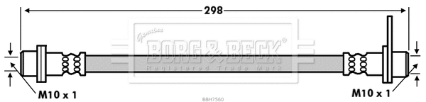 BBH7560 BORG & BECK Тормозной шланг (фото 1)
