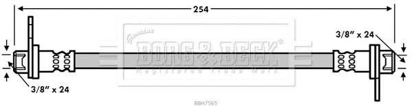 BBH7565 BORG & BECK Тормозной шланг (фото 1)