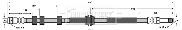 BBH7573 BORG & BECK Тормозной шланг (фото 1)
