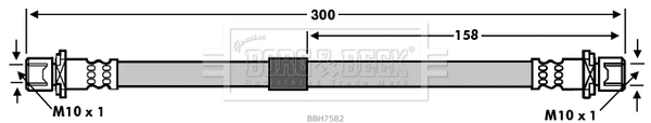BBH7582 BORG & BECK Тормозной шланг (фото 1)