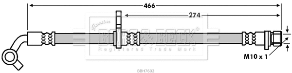 BBH7602 BORG & BECK Тормозной шланг (фото 1)