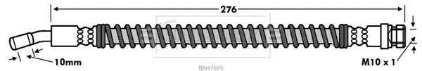 BBH7605 BORG & BECK Тормозной шланг (фото 1)