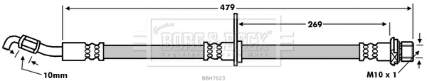 BBH7623 BORG & BECK Тормозной шланг (фото 1)
