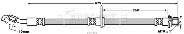 BBH7624 BORG & BECK Тормозной шланг (фото 1)
