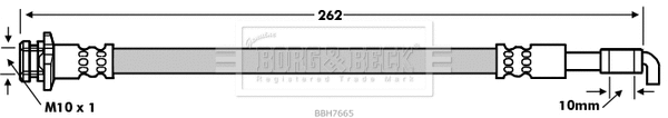 BBH7665 BORG & BECK Тормозной шланг (фото 1)
