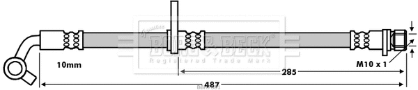 BBH7681 BORG & BECK Тормозной шланг (фото 1)