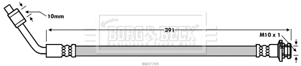 BBH7709 BORG & BECK Тормозной шланг (фото 1)