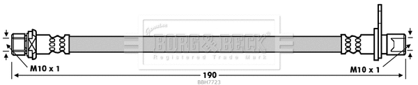 BBH7723 BORG & BECK Тормозной шланг (фото 1)