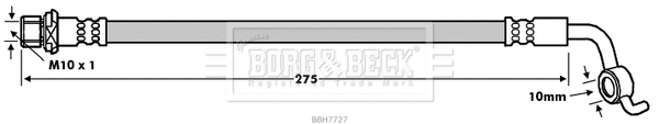 BBH7727 BORG & BECK Тормозной шланг (фото 1)