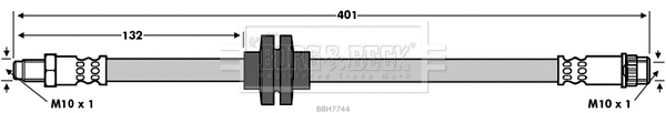 BBH7744 BORG & BECK Тормозной шланг (фото 1)