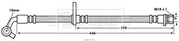 BBH7755 BORG & BECK Тормозной шланг (фото 1)