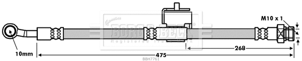 BBH7761 BORG & BECK Тормозной шланг (фото 1)