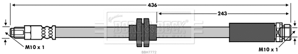 BBH7772 BORG & BECK Тормозной шланг (фото 1)