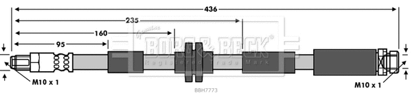 BBH7773 BORG & BECK Тормозной шланг (фото 1)