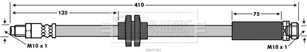 BBH7781 BORG & BECK Тормозной шланг (фото 1)
