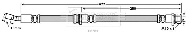 BBH7803 BORG & BECK Тормозной шланг (фото 1)