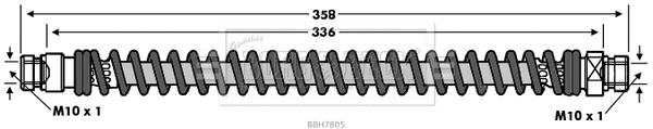 BBH7805 BORG & BECK Тормозной шланг (фото 1)